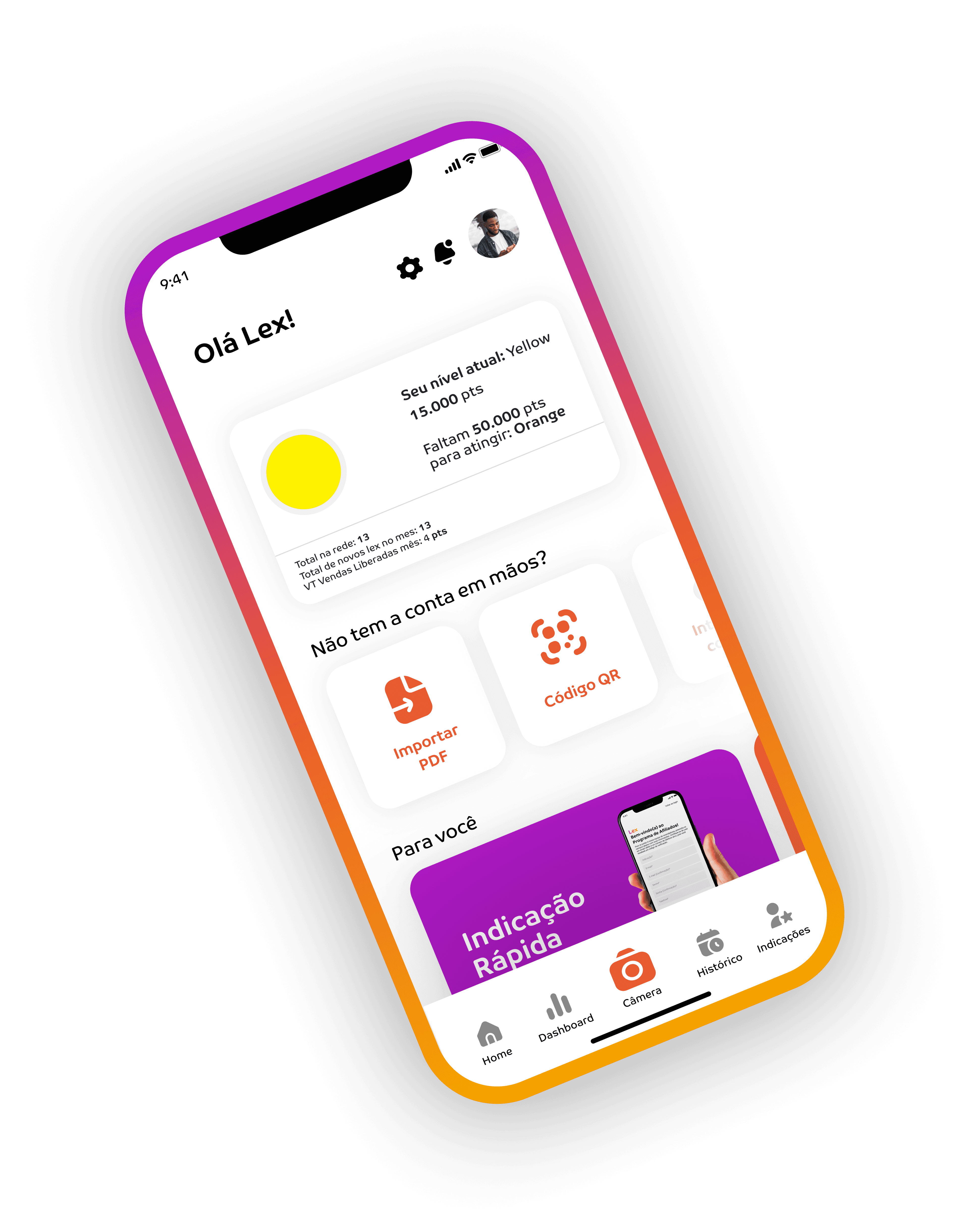 Celular com App Lex