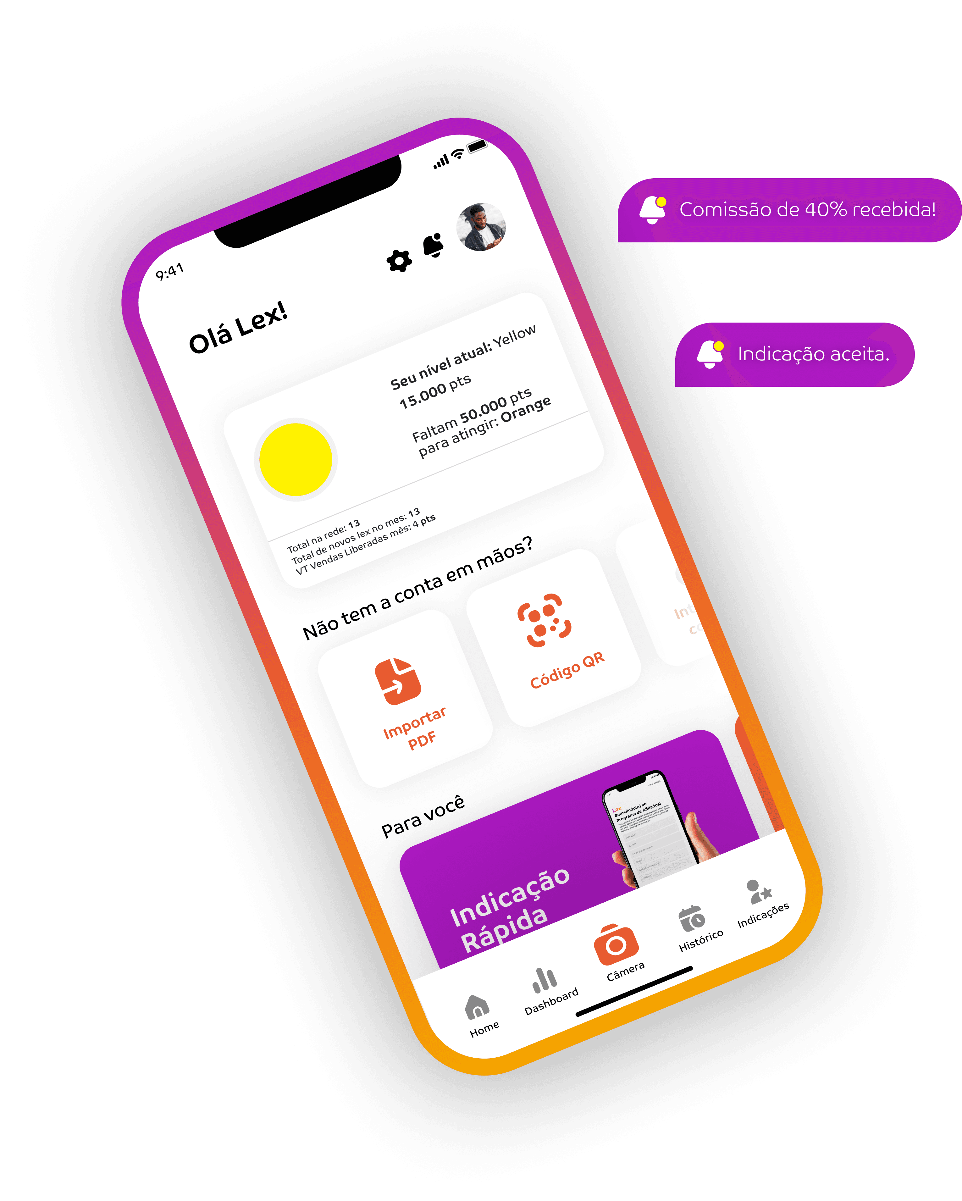 Celular com App Lex